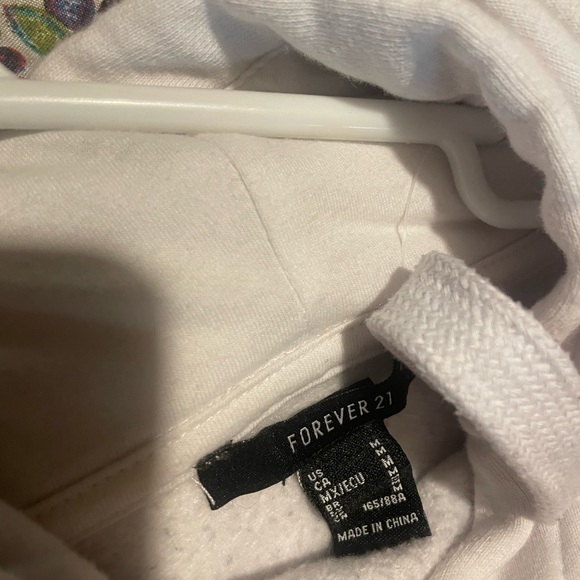 “Beverly Hills” cropped white hoodie - Picture 3 of 5